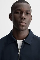SWEAT POLO INTERLOCK COL ZIPPÉ