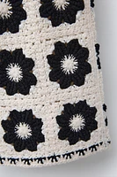 CROCHET FLOWER KNIT PANTS