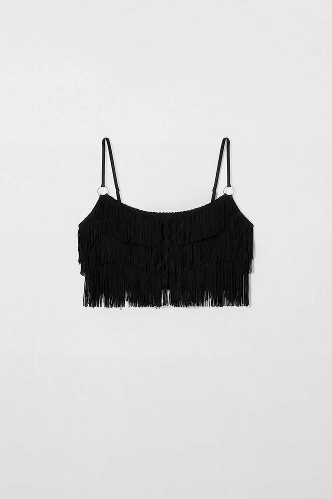 HAUT DE BIKINI À FRANGES KATE MOSS X ZARA