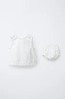 LINEN LACE SHIRT AND BLOOMERS SET