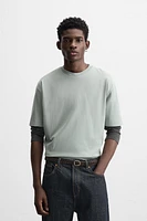 EMBROIDERED TEXT SHIRT