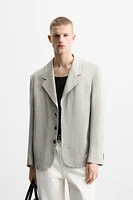 VESTE DE COSTUME STRUCTURÉE AVEC LIN
