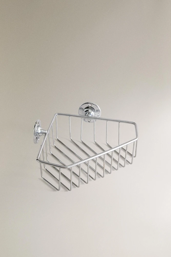 SILVER CORNER SHOWER SHELF