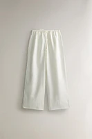 LINEN PANTS WITH TOPSTITCHING