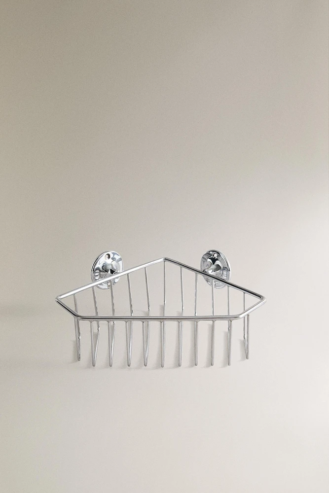 SILVER CORNER SHOWER SHELF