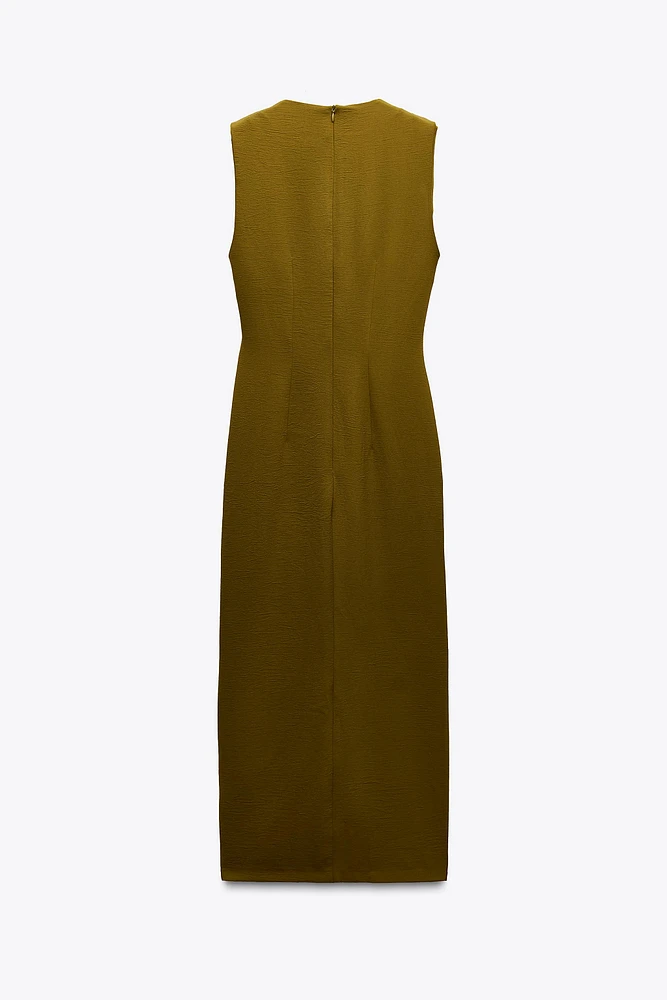 DRAPED MIDI DRESS