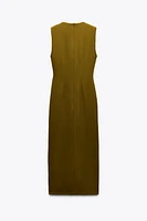 DRAPED MIDI DRESS