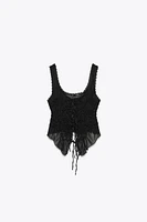 TIED RUCHED TOP