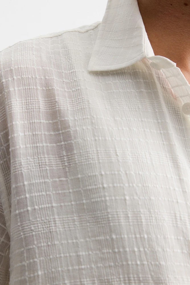 CHECKERED JACQUARD SHIRT