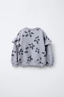 FLORAL PRINT SWEATSHIRT