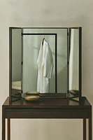 TRIPTYCH WOODEN MIRROR