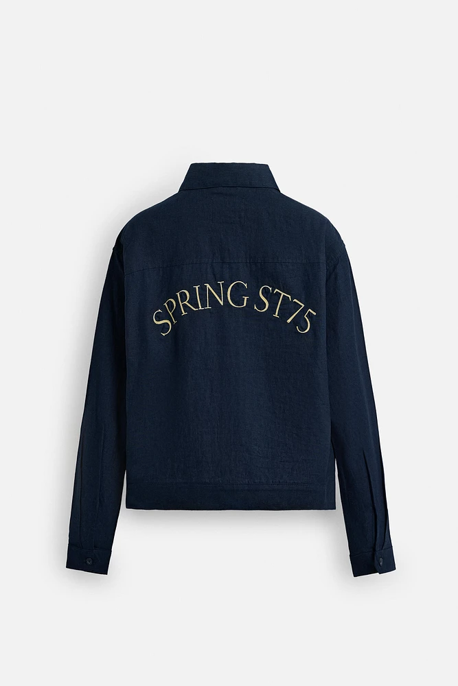 CONTRAST EMBROIDERY JACKET