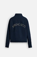 CONTRAST EMBROIDERY JACKET
