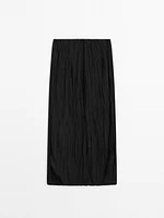 Pleated midi skirt