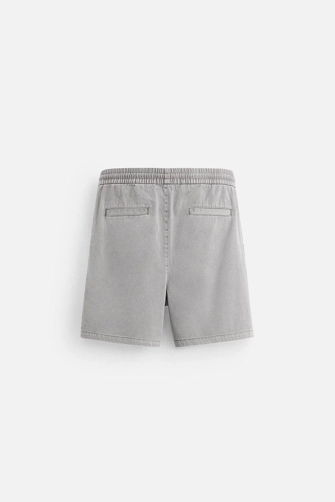 RELAXED FIT WASHED SHORTS