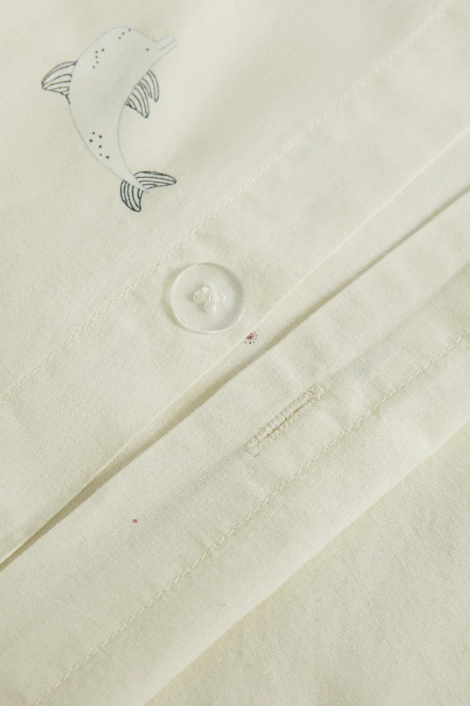 DRAP-HOUSSE ENFANT IMPRIMÉ MARIN