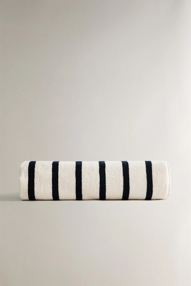 STRIPED COTTON BEACH TOWEL