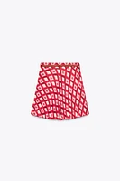 MINI JUPE À IMPRIMÉ GÉOMÉTRIQUE AVEC CEINTURE