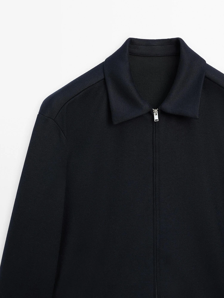 Jacket with adjustable hem detail