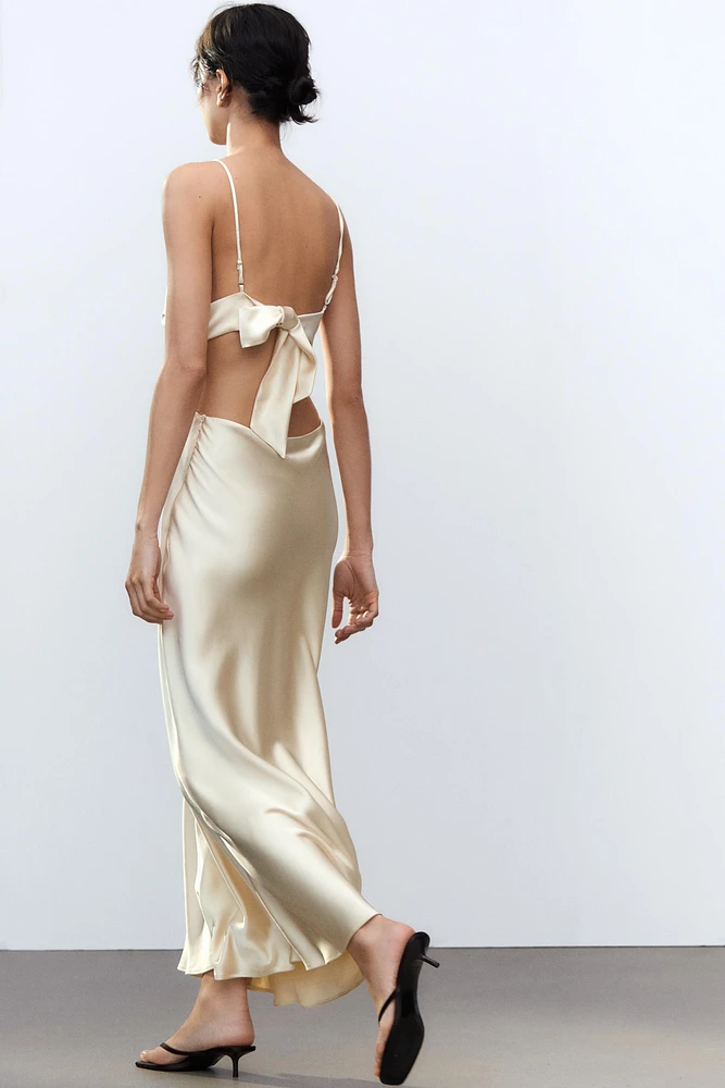 SATIN WRAP DRESS