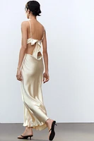 SATIN WRAP DRESS