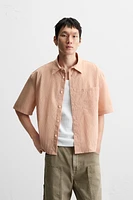 CHEMISE COURTE À RAYURES