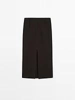 Pleated midi skirt with seam details - Studio