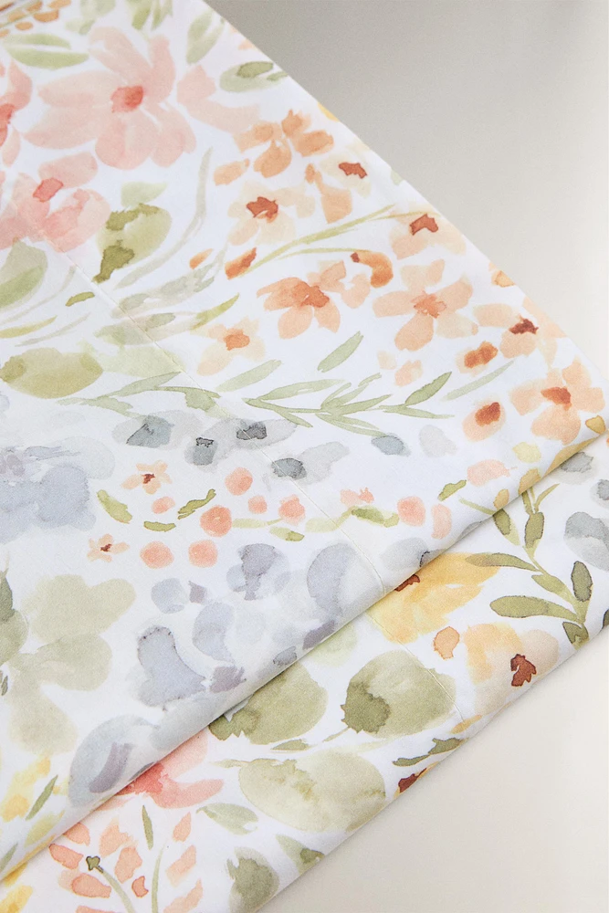 DRAP DE DESSUS IMPRIMÉ FLORAL