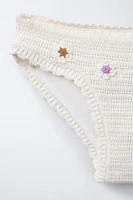 6-14 ANS/ BIKINI CROCHET FLEURS