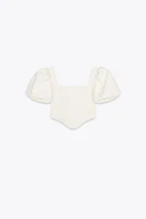 TOP STYLE CORSET TEXTURÉ À VOLUME