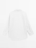Striped shirt with chest detailing