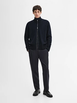 Twill trousers with wool
