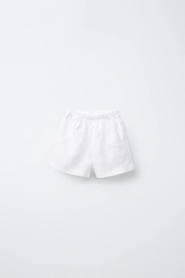 100% LINEN SHORTS