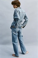 HI-RISE RIPPED MOM FIT JEANS