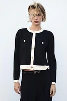 CARDIGAN WITH GOLD BUTTONS