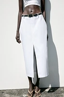 JUPE MIDI DROITE CEINTURE