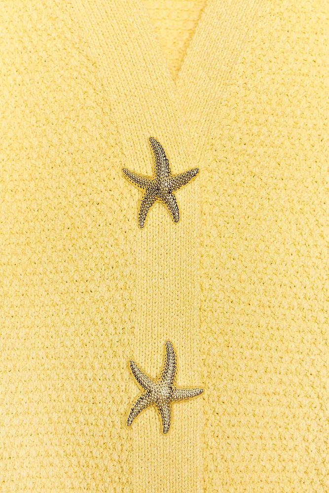STAR BUTTON KNIT CARDIGAN