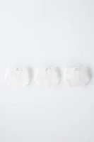 AGES 2-6/ THREE-PACK OF RIBBED BRIEFS WITH LABEL