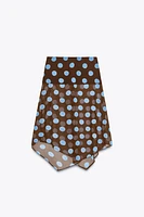 POLKA DOT ASYMMETRIC SKIRT