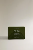 (240 G) BERGAMOT & ROSE, LEATHER SCENTED CANDLE