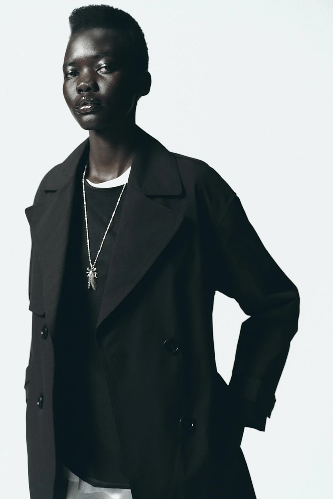 WATER REPELLENT BELTED TRENCH COAT