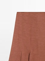 Flowing midi skirt with embroidered detail