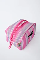 STRIPED COSMETICS BAG
