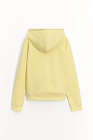 TEXT PRINT HOODED SWEATSHIRT