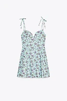 FLORAL POPLIN DRESS