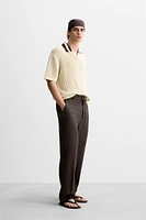 OPEN STRUCTURED POLO SHIRT