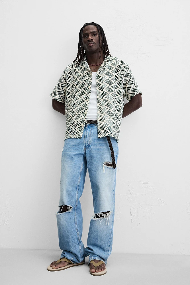 CHEMISE STRUCTURÉE AJOURÉE