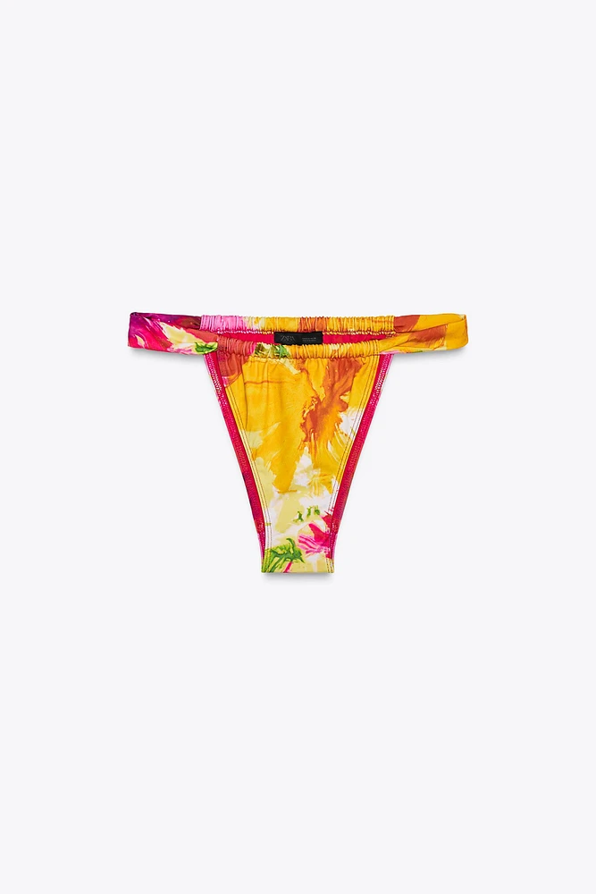 PRINTED TIE-SIDE BIKINI BOTTOMS