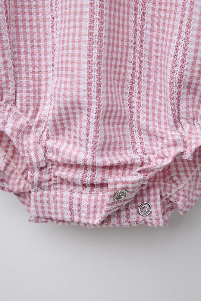 GINGHAM PRINT BODYSUIT