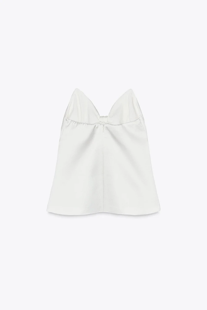 SATIN TIE TOP